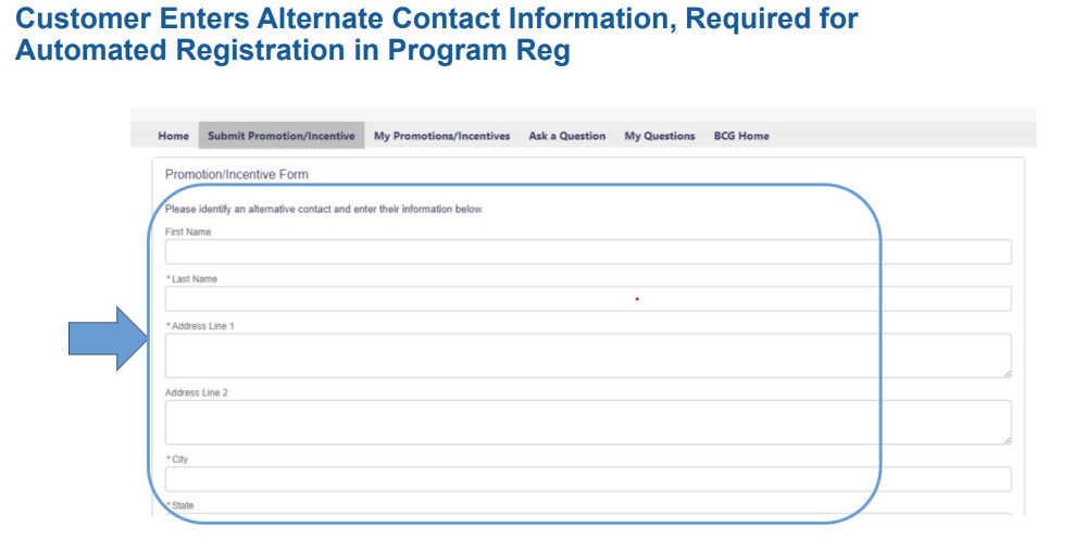 A screenshot of the process for initiating a mail growth discount with USPS