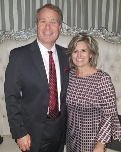 Jeff and his wife Julie at a formal event together