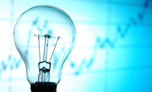 bulb with business background