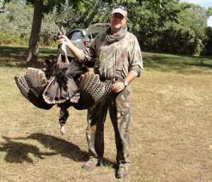 Phil Norton holding turkey