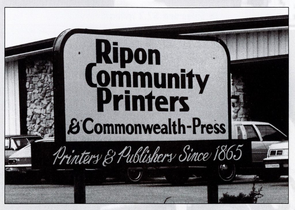 black and white image of 1977 RCP Sign
