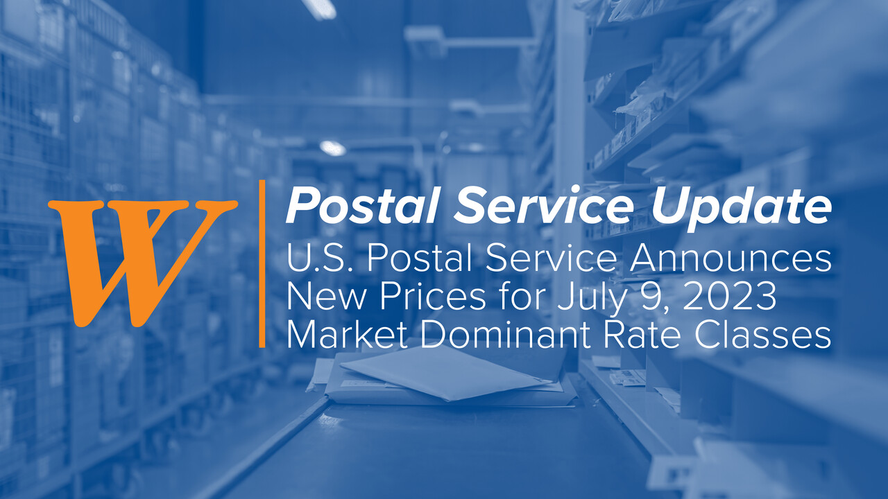 USPS New Prices for Market Dominant Rate Classes Walsworth