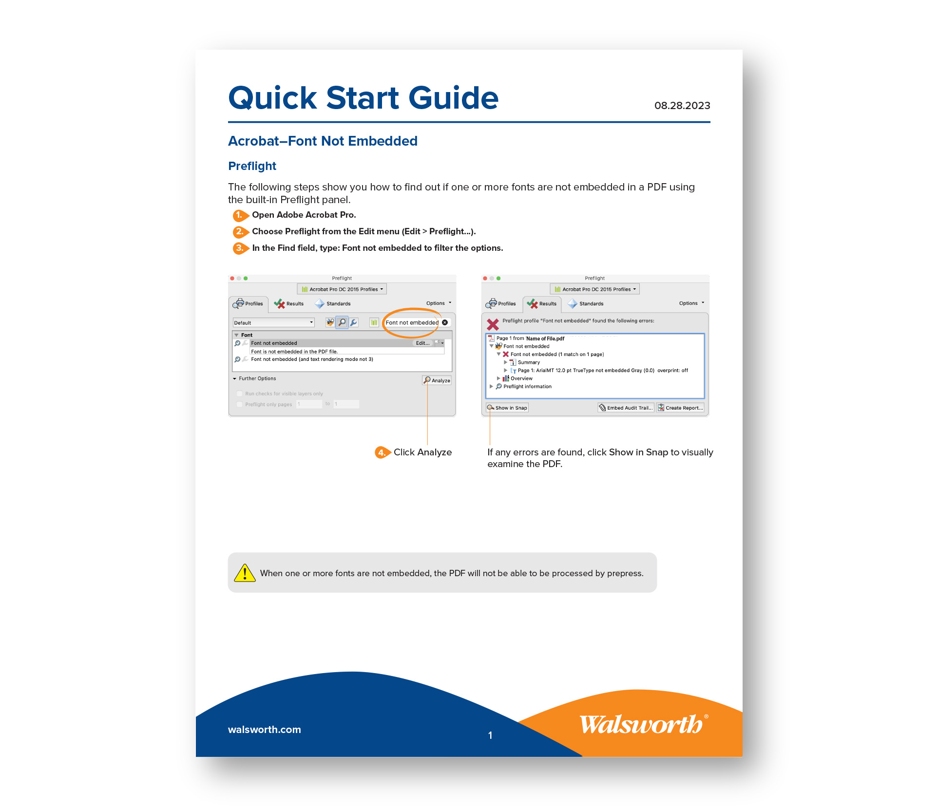 Quick Start Guides | Walsworth