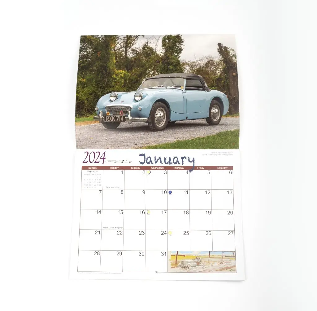 Antique Automobile Calendar Spread