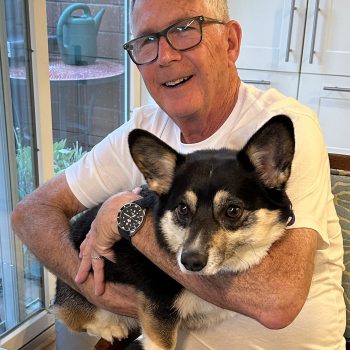 Steve Berg with his dog