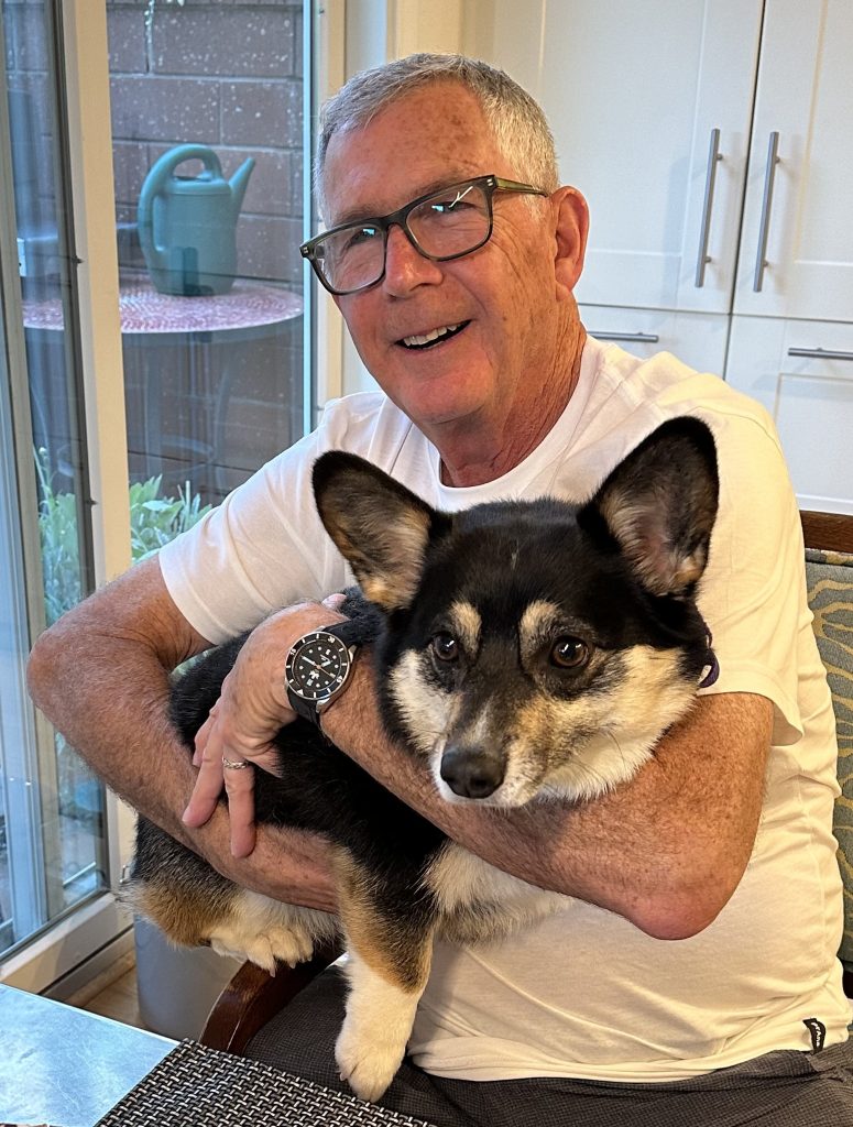 Steve Berg with his dog