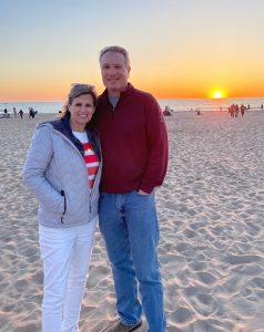 Jeff and Julie on the beach