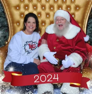 Sara next to Santa