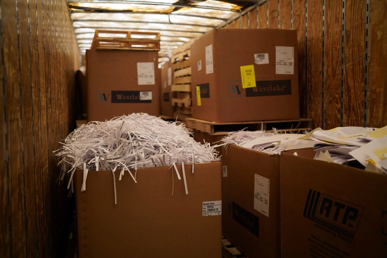 Paper recycling at a Walsworth printing facility
